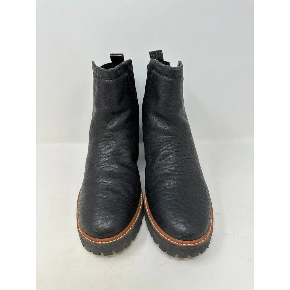 Vince Camuto Dendra Wedge‎ Leather Boots Black 8